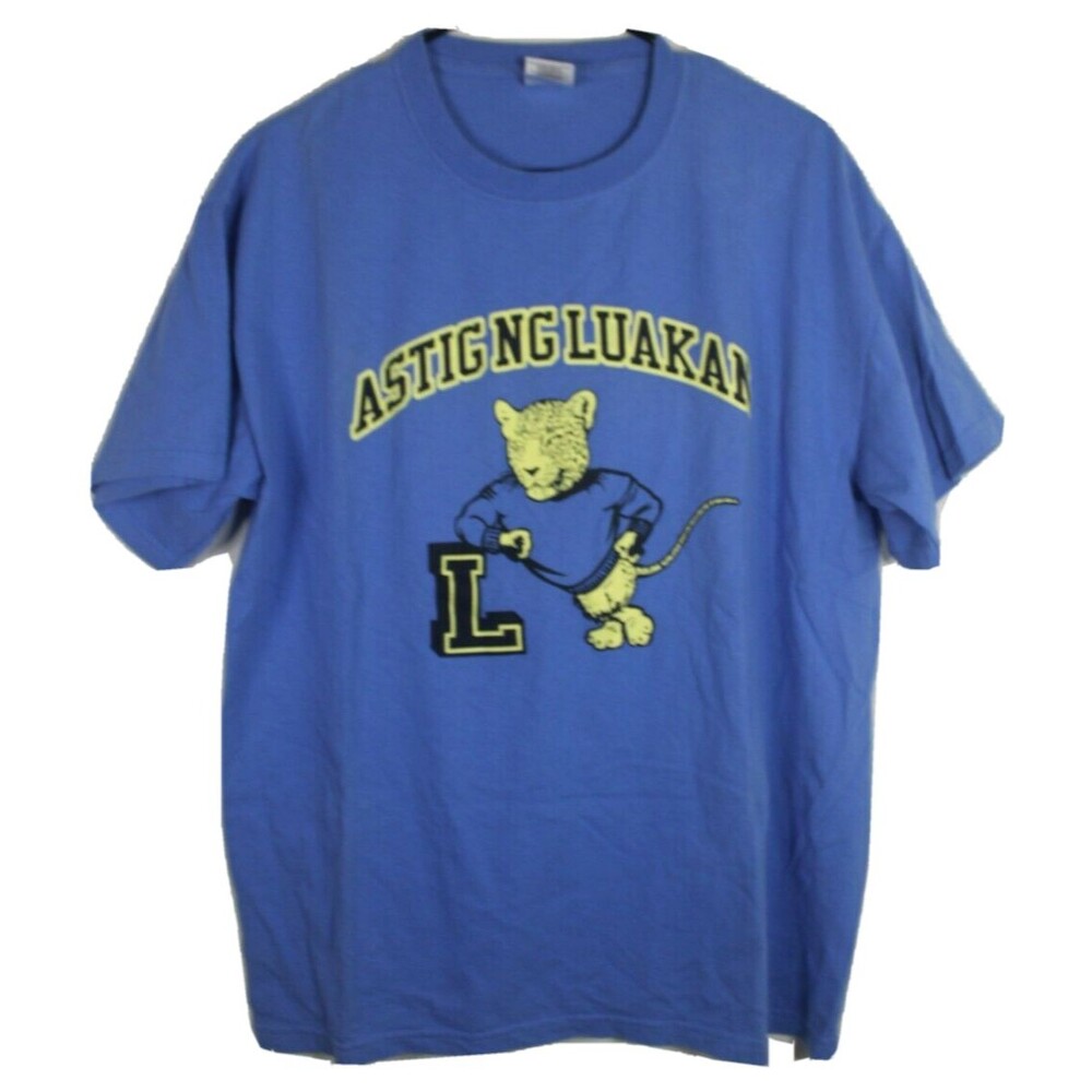 Astig Ng Luakan Blue Men’s L T-Shirt Gildan Cotton Blend Short Sleeve Crew Neck